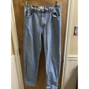 Vintage Gap Jeans Mens Loose Fit Straight Leg Distressed Light Wash Denim 90s 32
